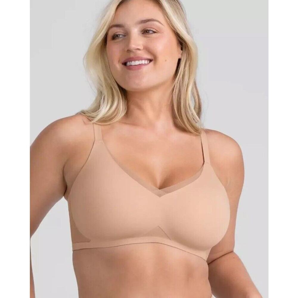 HONEYLOVE Crossover Bra In Beige Size 1X comfort adjustable casual